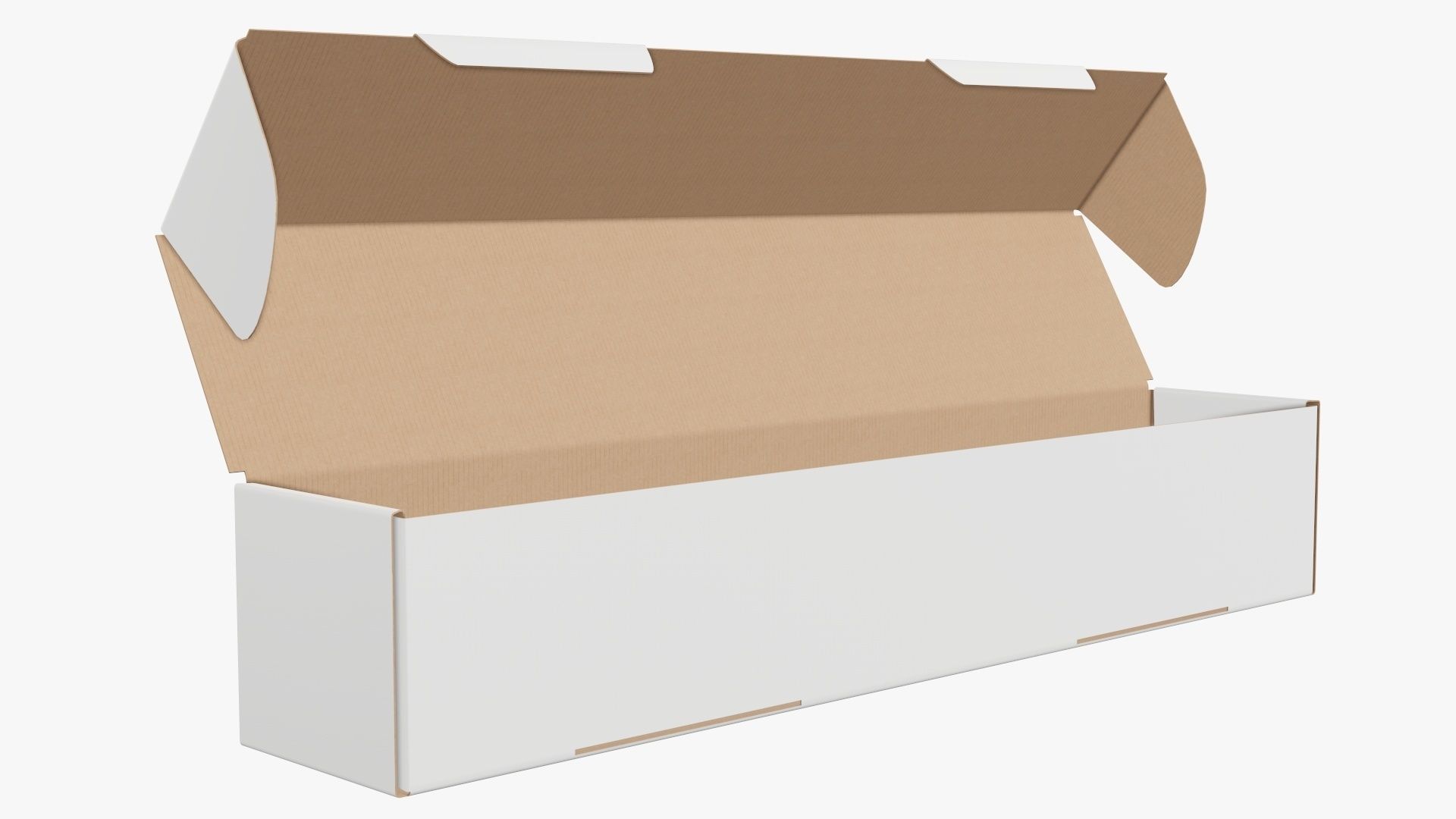 Opened shipping bottle box tall  3D model_1