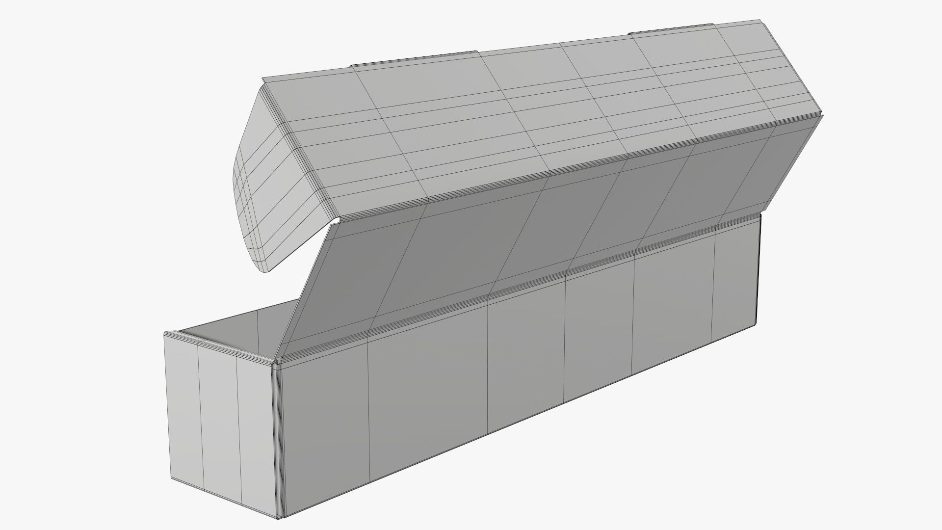 Opened shipping bottle box tall  3D model_8