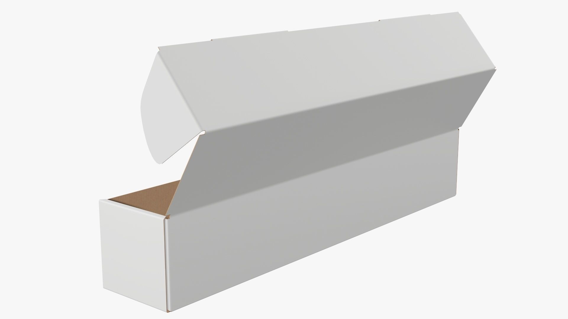 Opened shipping bottle box tall  3D model_3