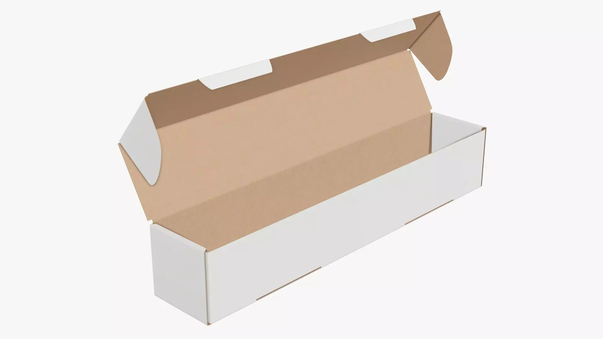 Opened shipping bottle box tall  3D model_0