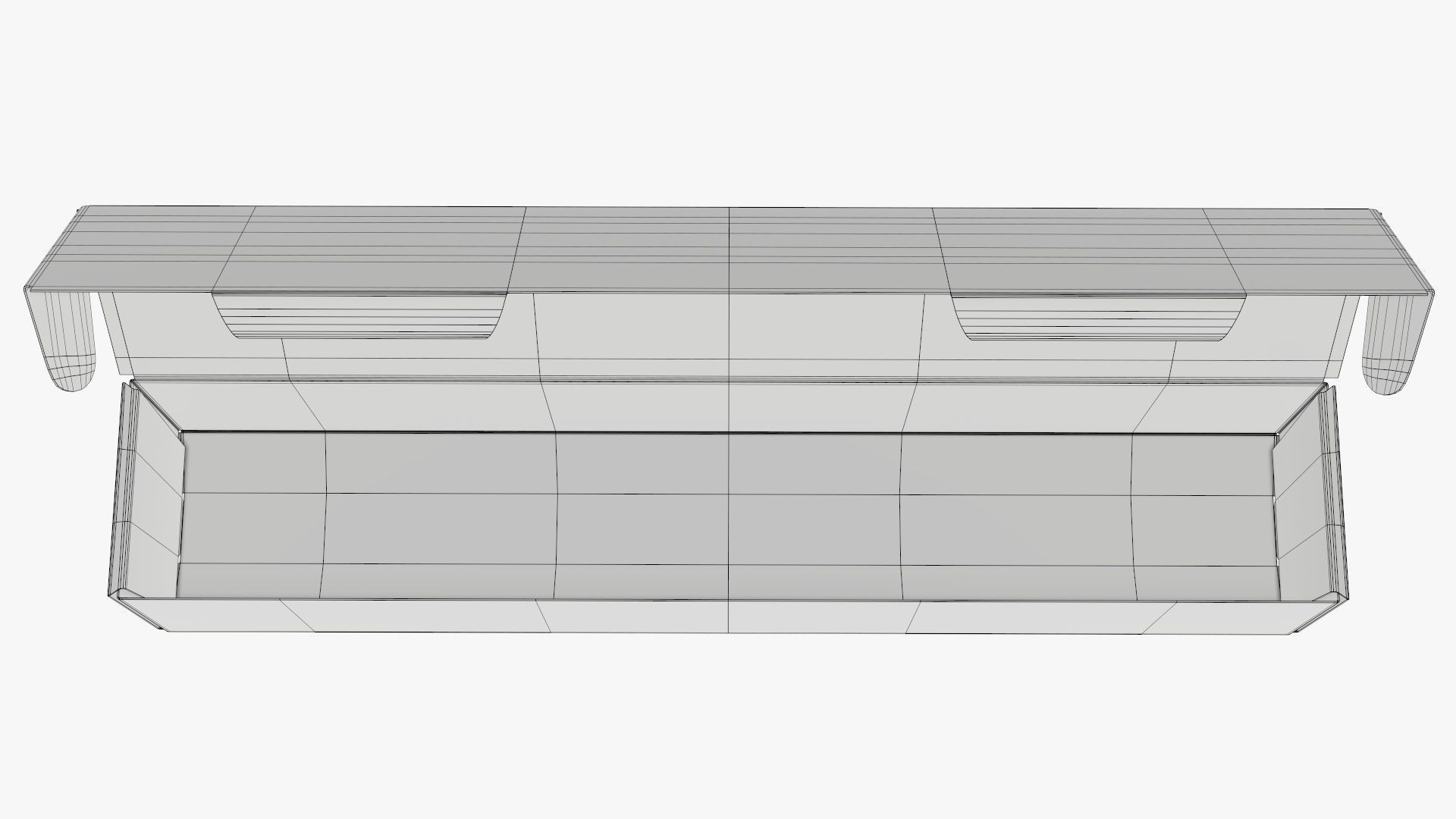 Opened shipping bottle box tall  3D model_10