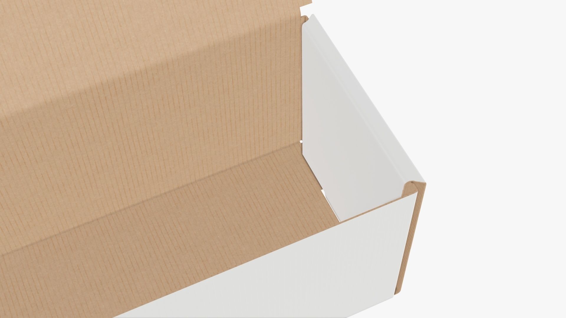 Opened shipping bottle box tall  3D model_6