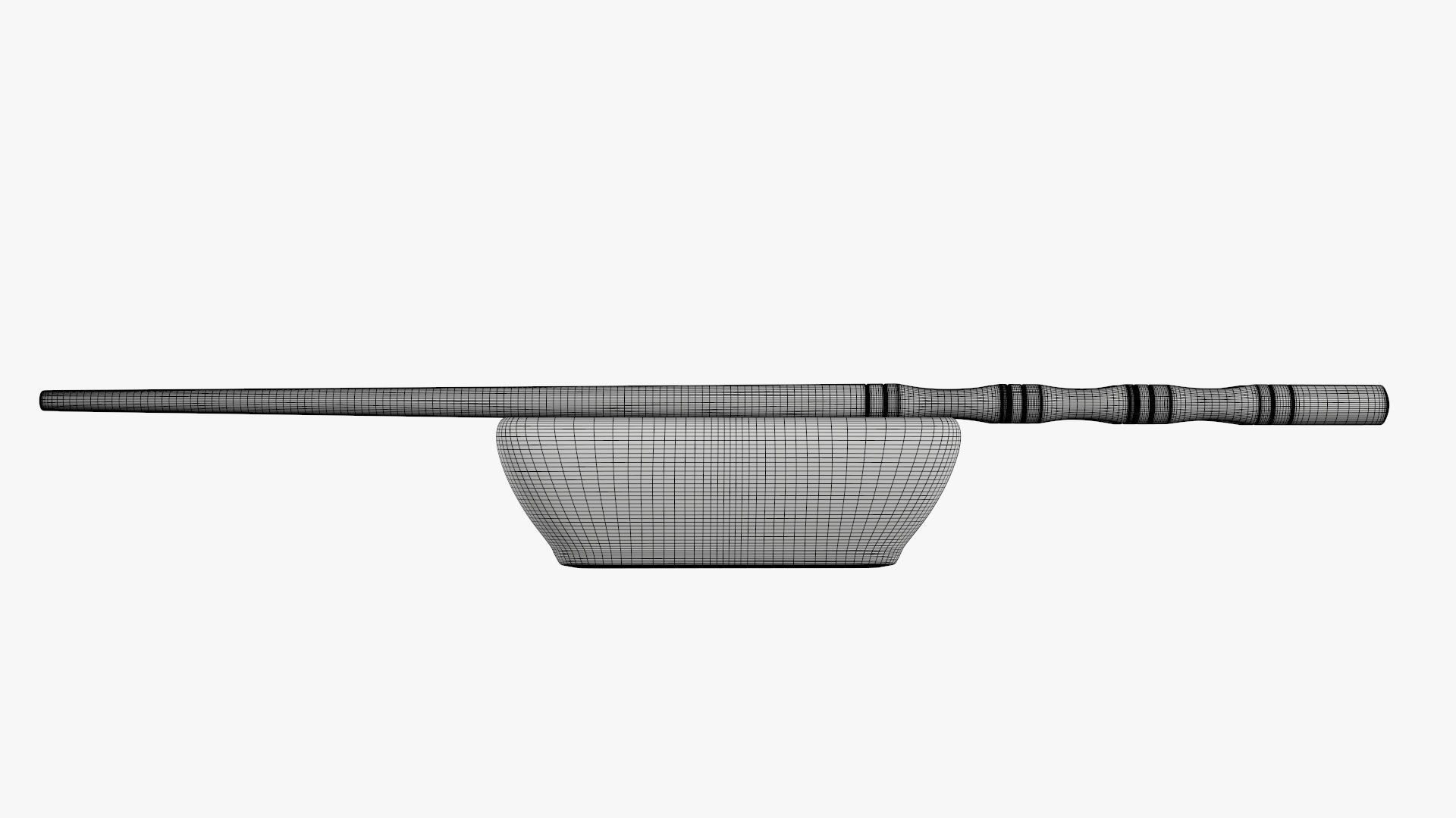 Soy sauce in a bowl and chopsticks 3D model_10