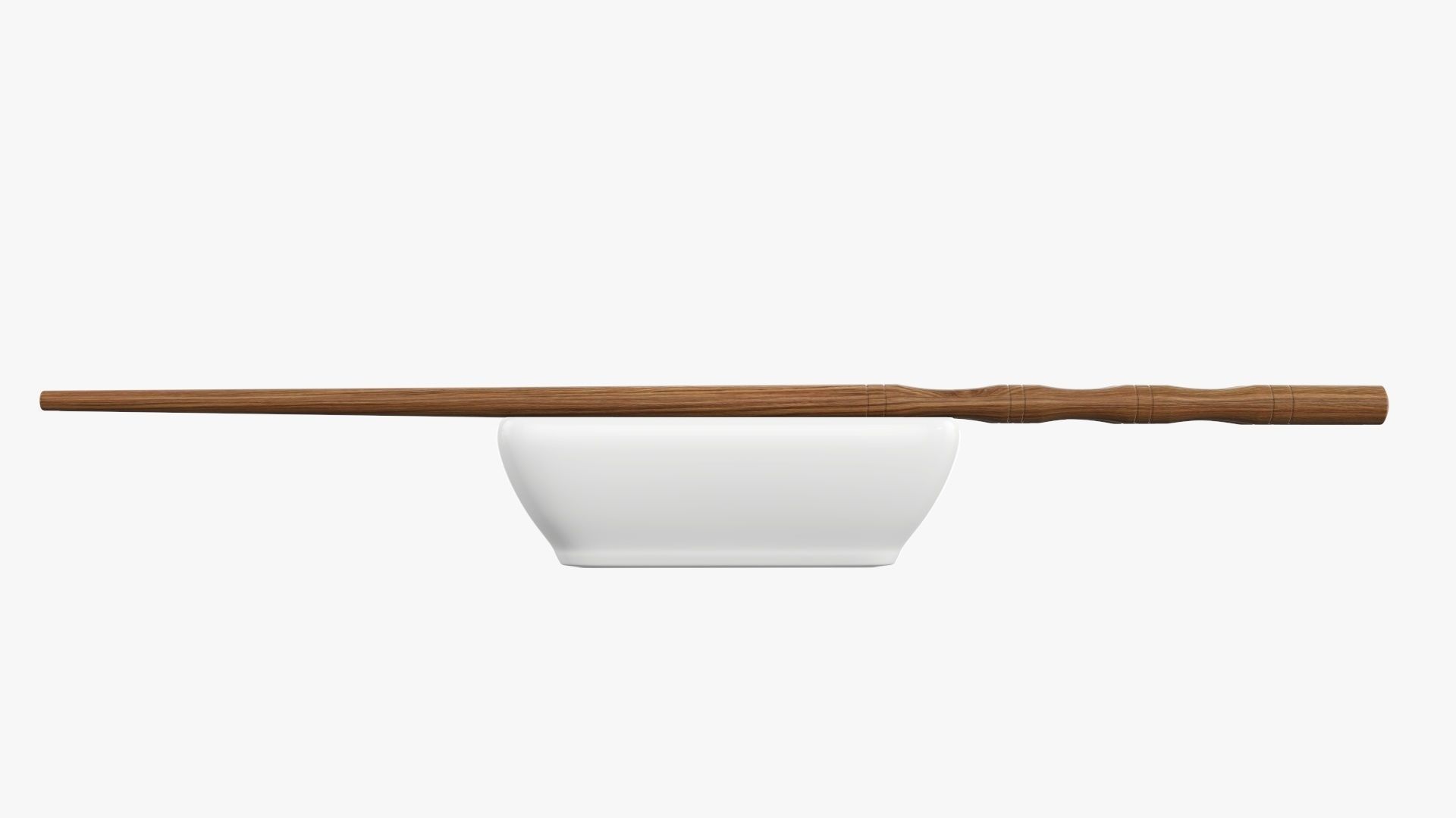 Soy sauce in a bowl and chopsticks 3D model_5