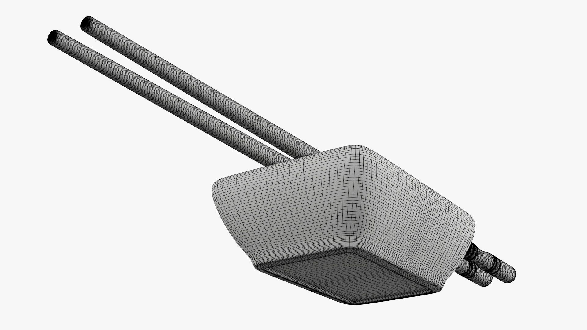 Soy sauce in a bowl and chopsticks 3D model_8