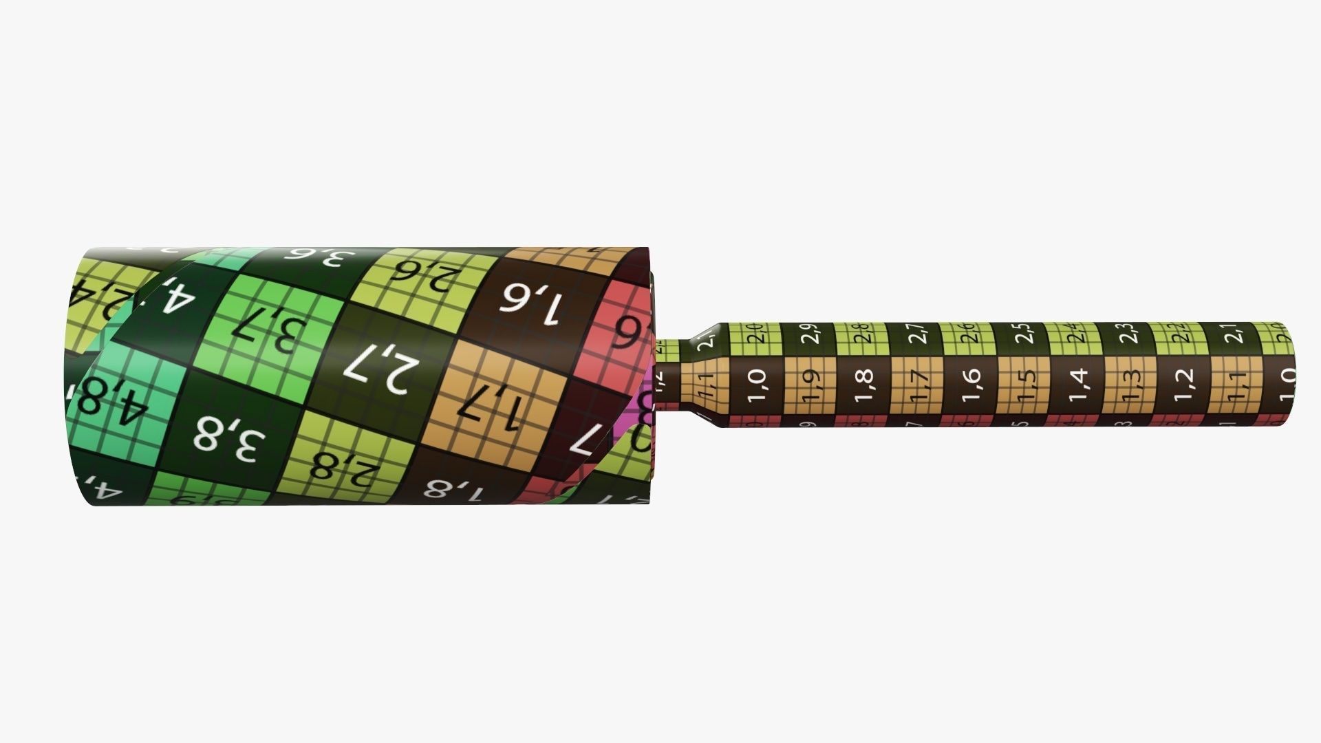 Sticky paper lint removal roller 2 3D model_12