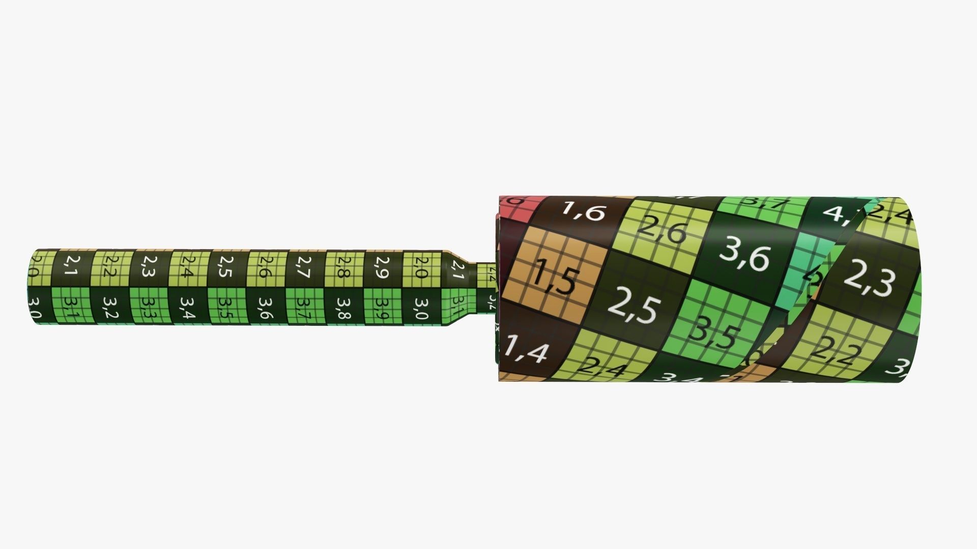 Sticky paper lint removal roller 2 3D model_14