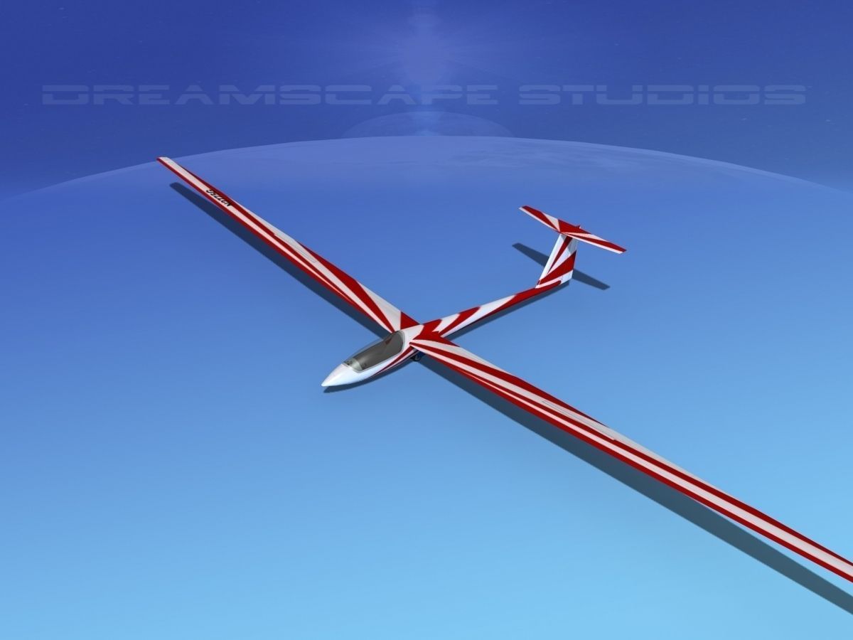 Schleicher ASW 22 Sailplane V05 3D model_11