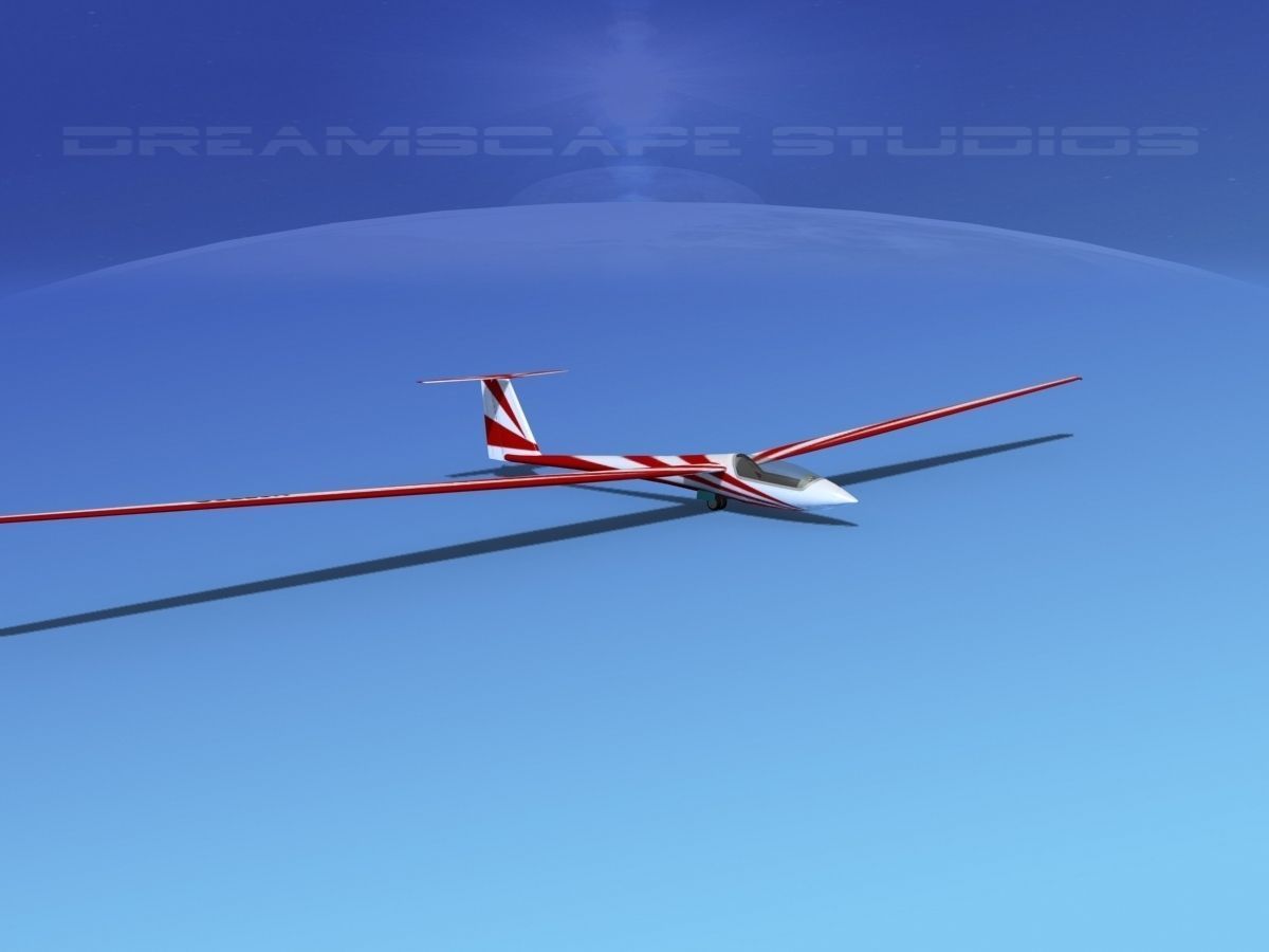 Schleicher ASW 22 Sailplane V05 3D model_4