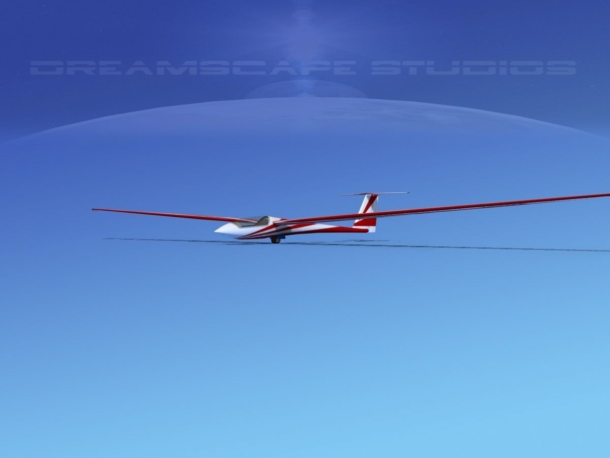 Schleicher ASW 22 Sailplane V05 3D model_1