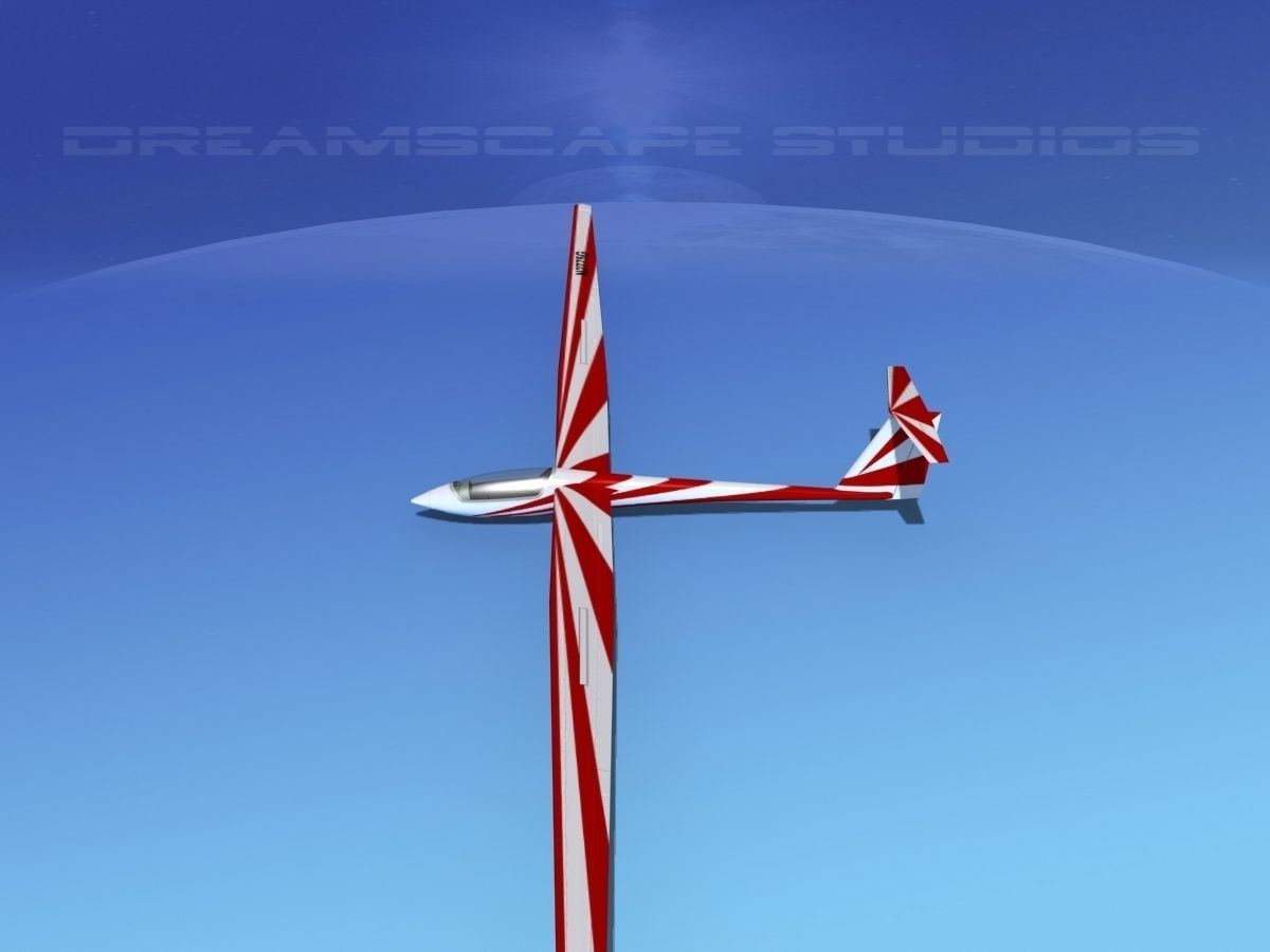 Schleicher ASW 22 Sailplane V05 3D model_10