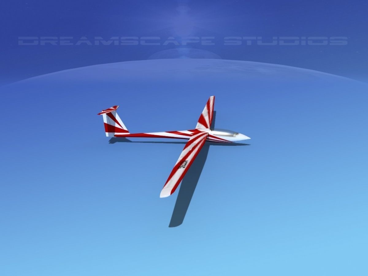 Schleicher ASW 22 Sailplane V05 3D model_5
