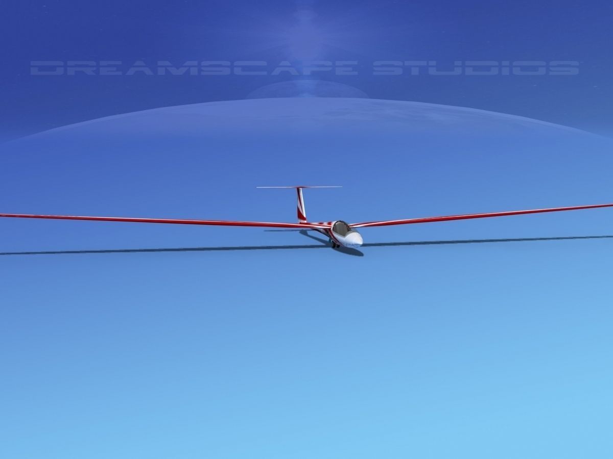 Schleicher ASW 22 Sailplane V05 3D model_3