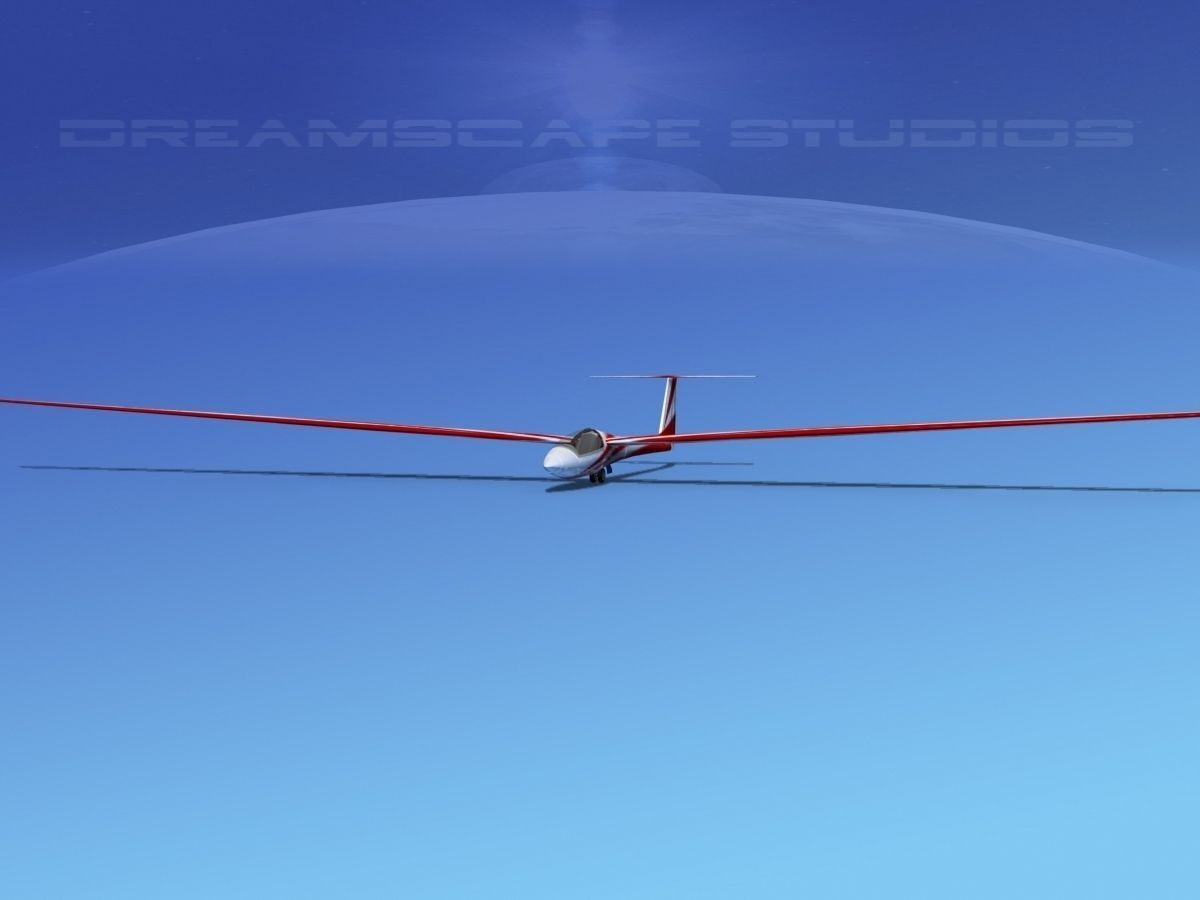 Schleicher ASW 22 Sailplane V05 3D model_2