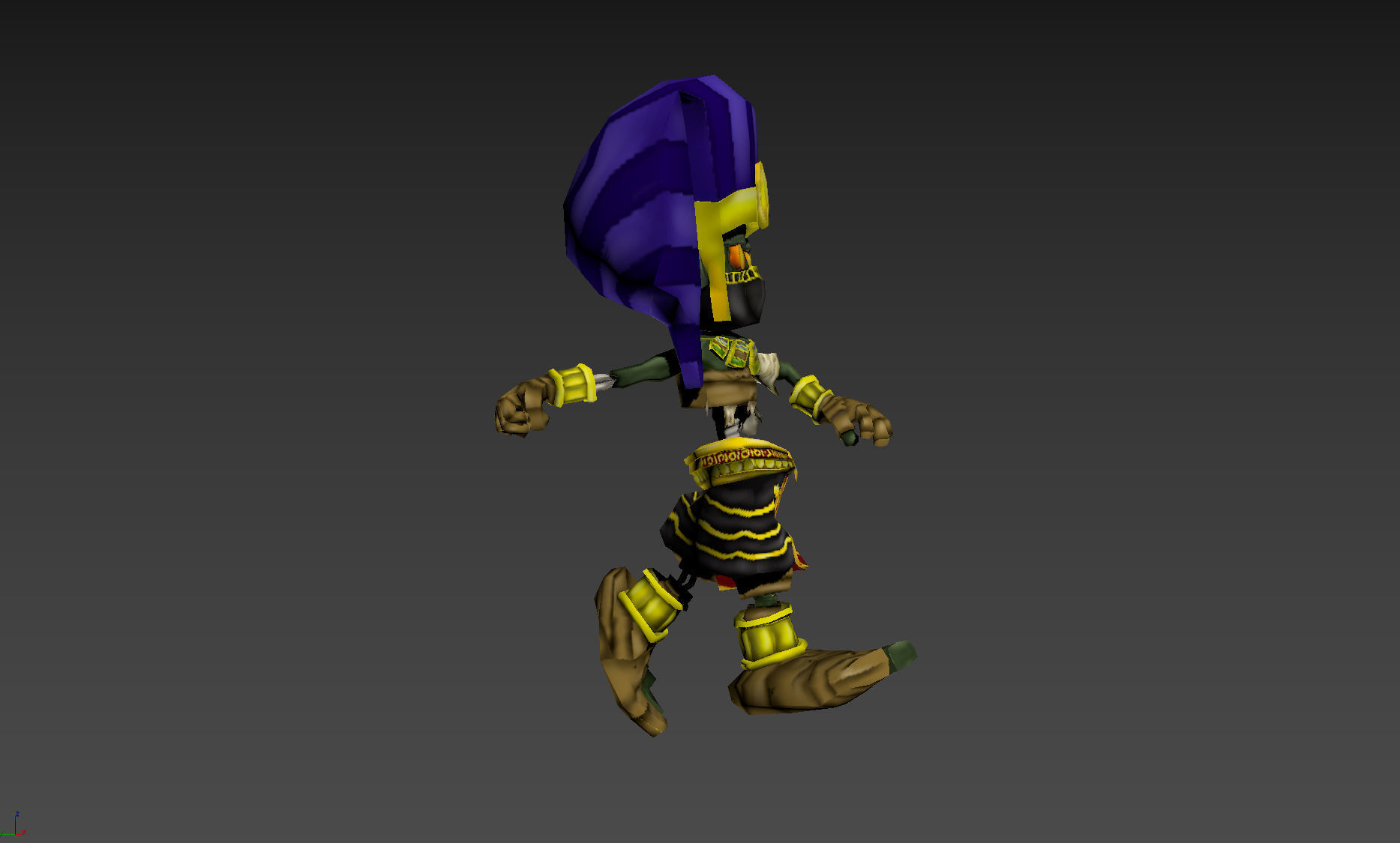 Pharaoh Game Character RIGGED 3D Hand-painted Low-poly 3D model Low-poly 3D model_9