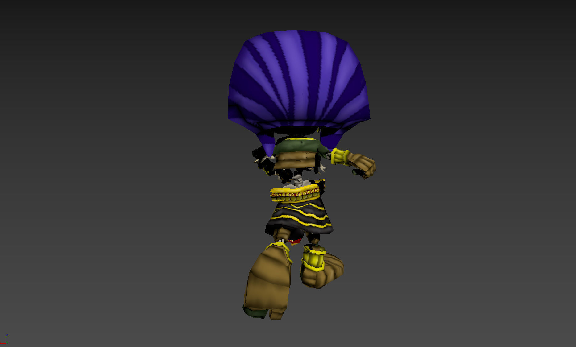 Pharaoh Game Character RIGGED 3D Hand-painted Low-poly 3D model Low-poly 3D model_10