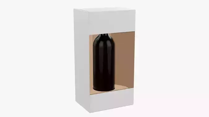 Wine bottle box with window
