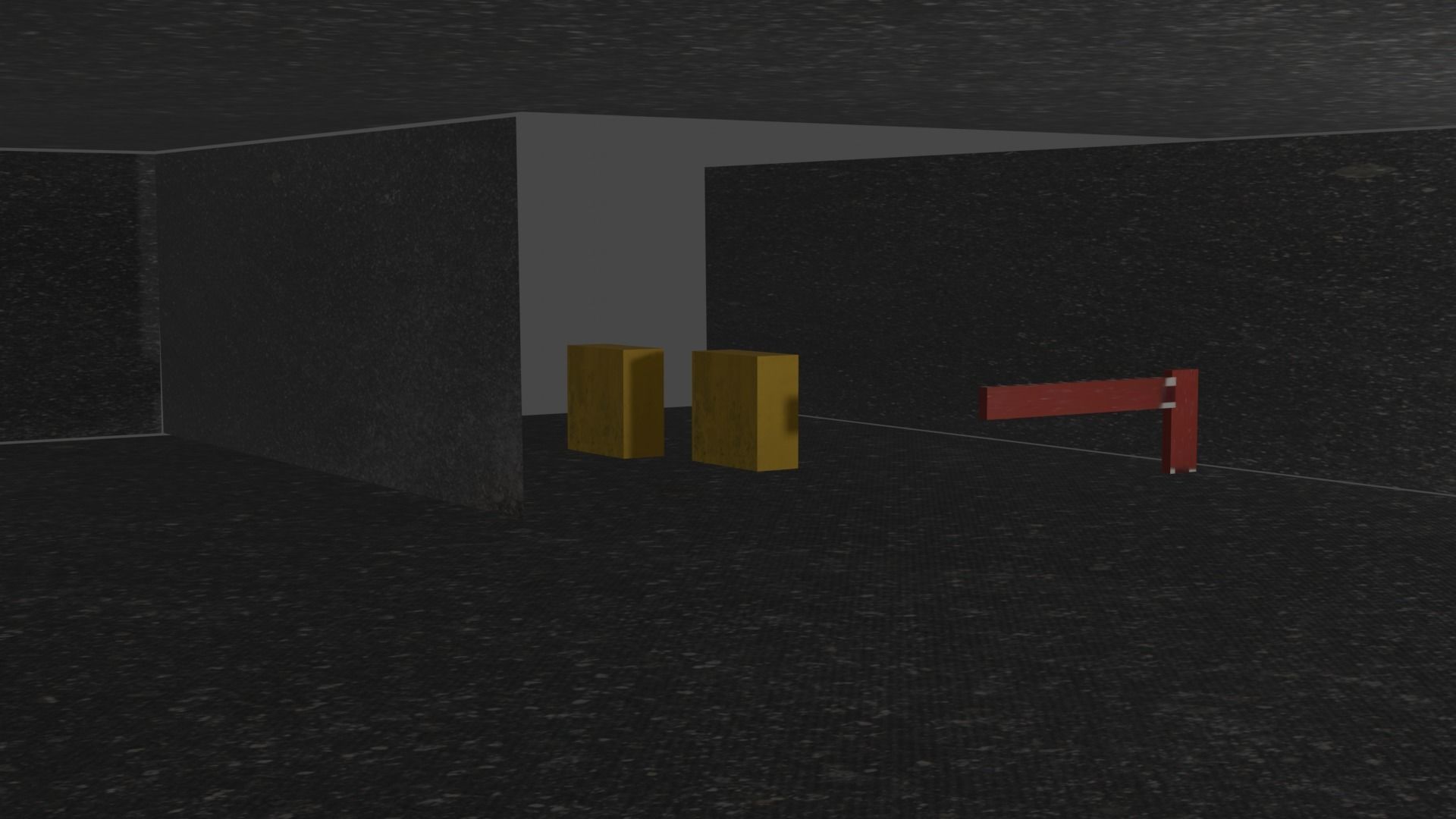 Underground garage with texture blender 3D model_2