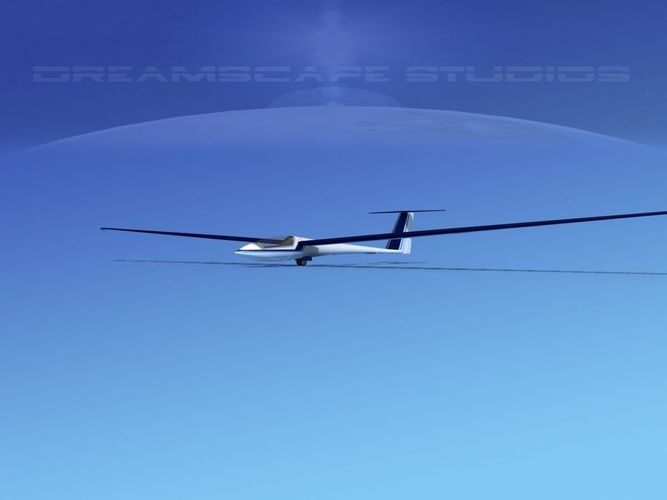  Schleicher ASW 22 Sailplane V06 3D model