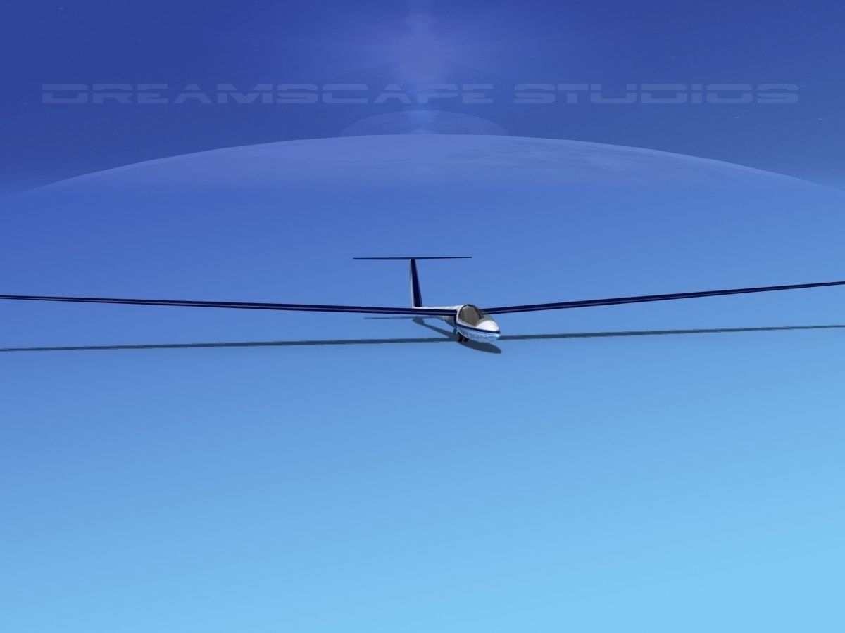 Schleicher ASW 22 Sailplane V06 3D model_2