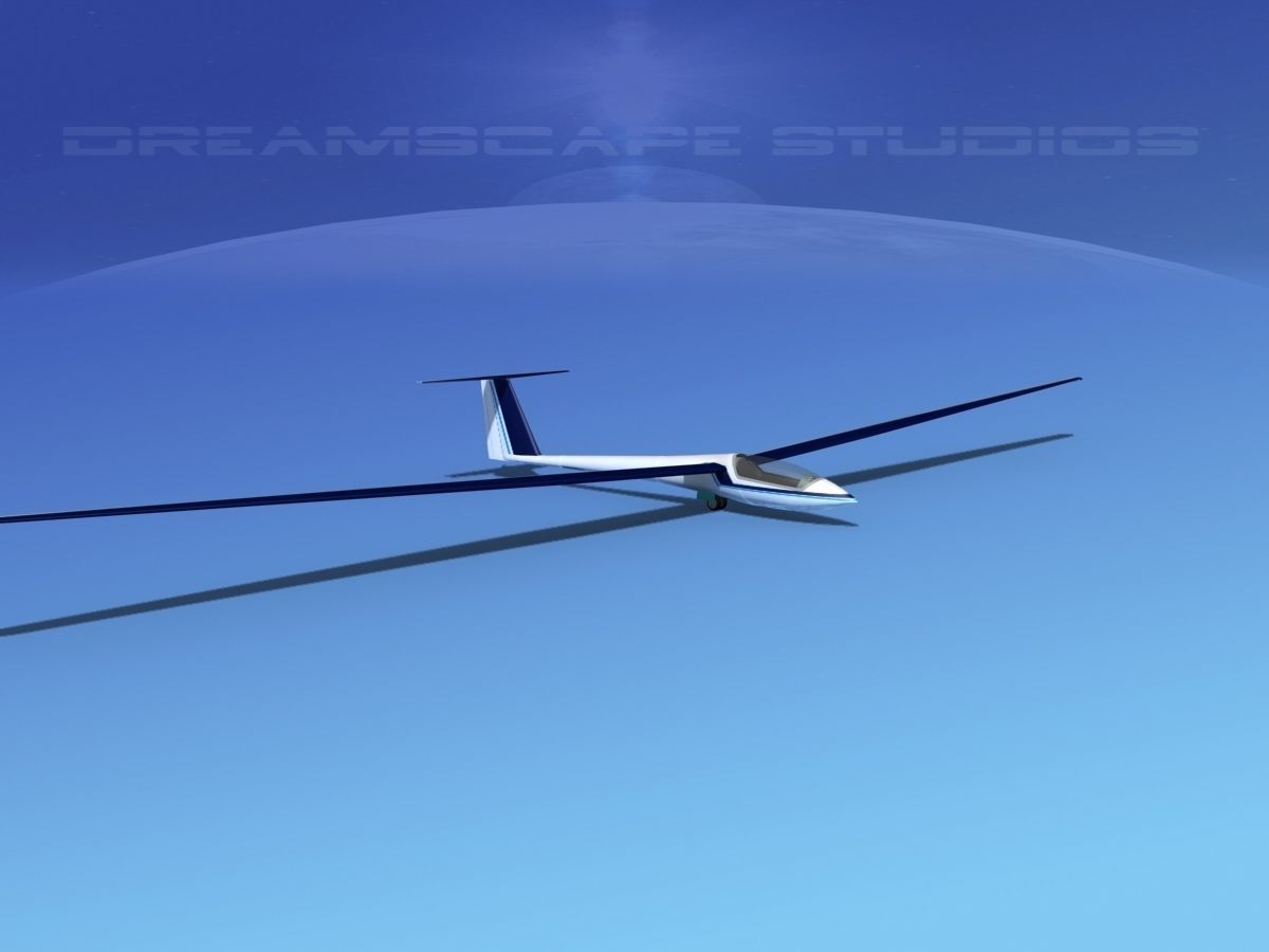 Schleicher ASW 22 Sailplane V06 3D model_3