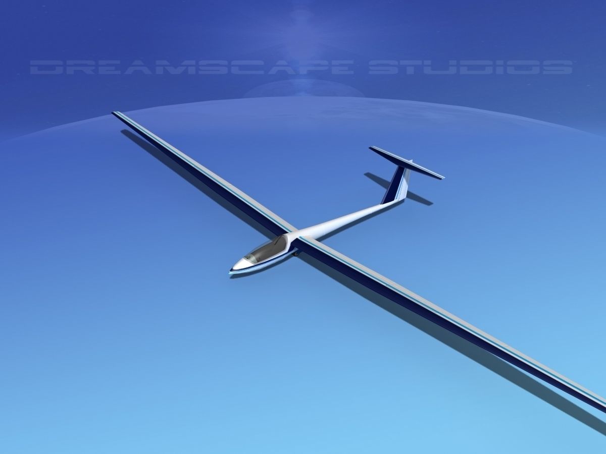 Schleicher ASW 22 Sailplane V06 3D model_10
