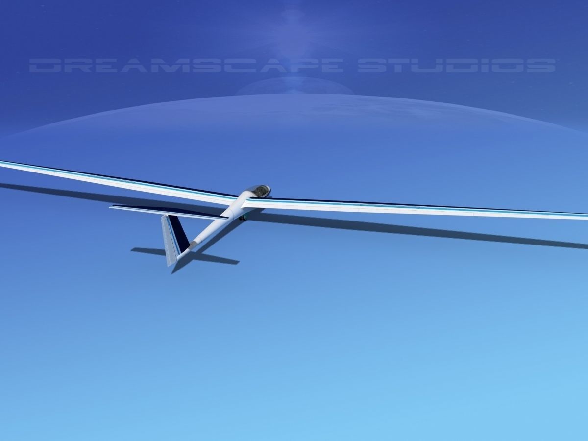 Schleicher ASW 22 Sailplane V06 3D model_6