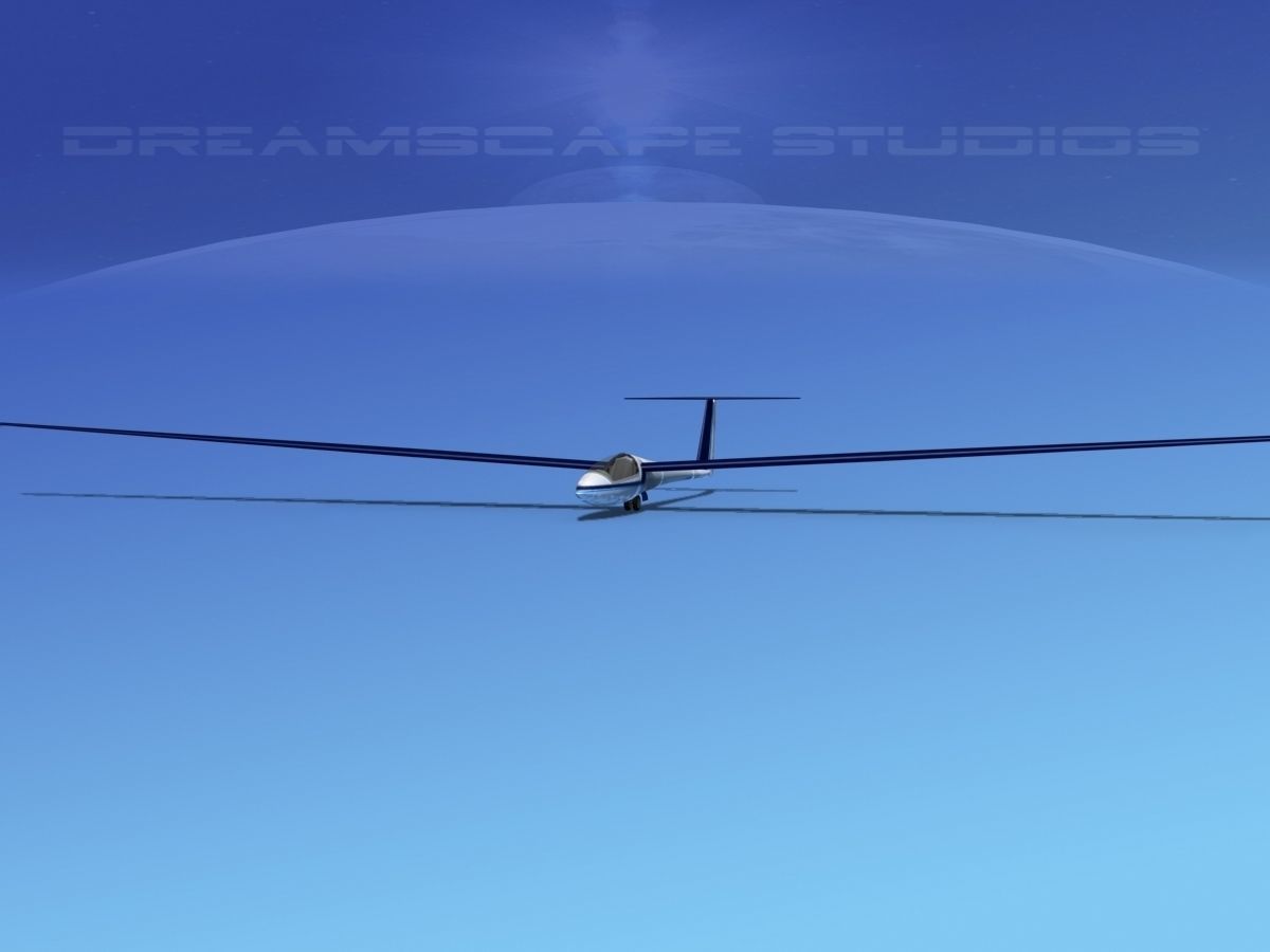 Schleicher ASW 22 Sailplane V06 3D model_1