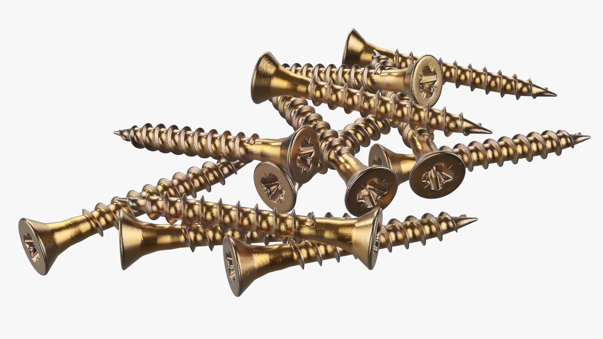 Wood metal screws 01 3D model_1