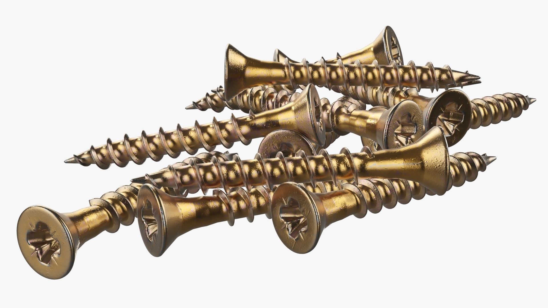Wood metal screws 01 3D model_2