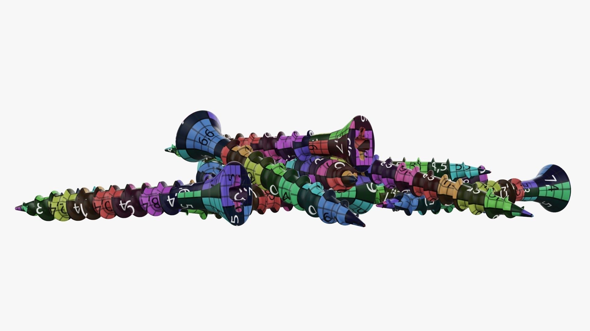 Wood metal screws 01 3D model_14