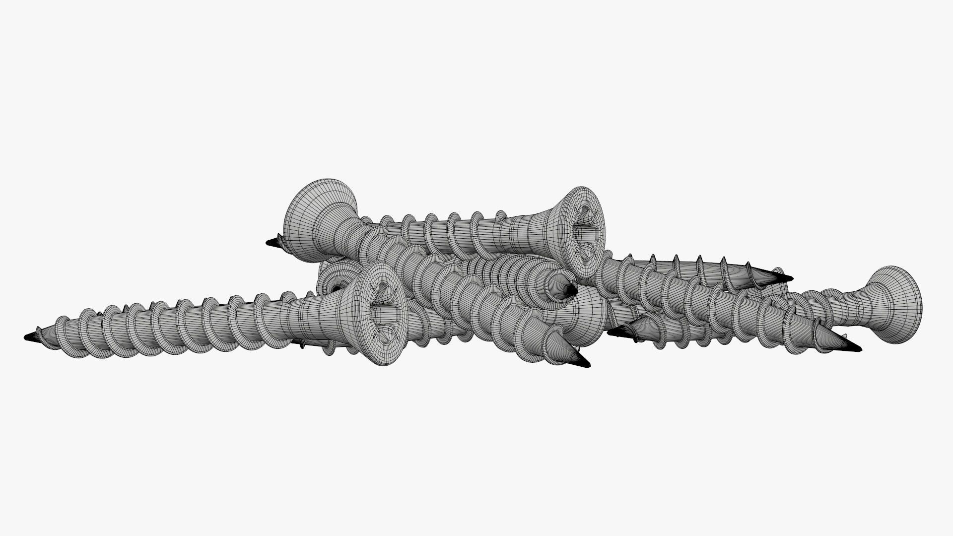 Wood metal screws 01 3D model_9