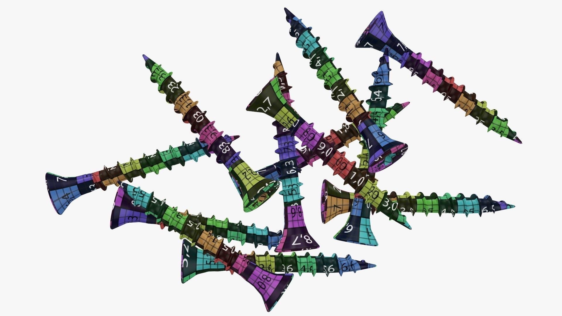 Wood metal screws 01 3D model_15