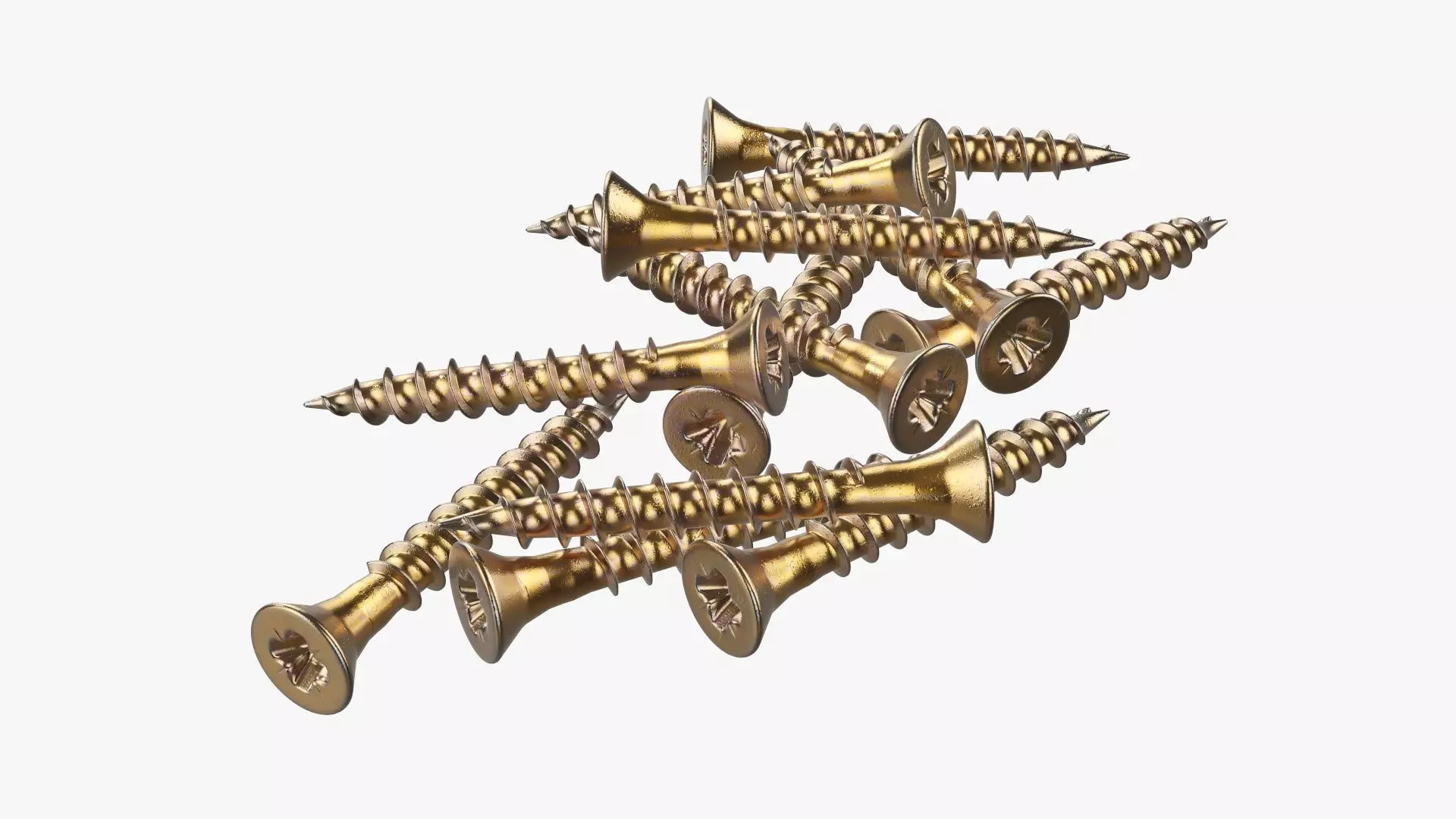 Wood metal screws 01 3D model_0