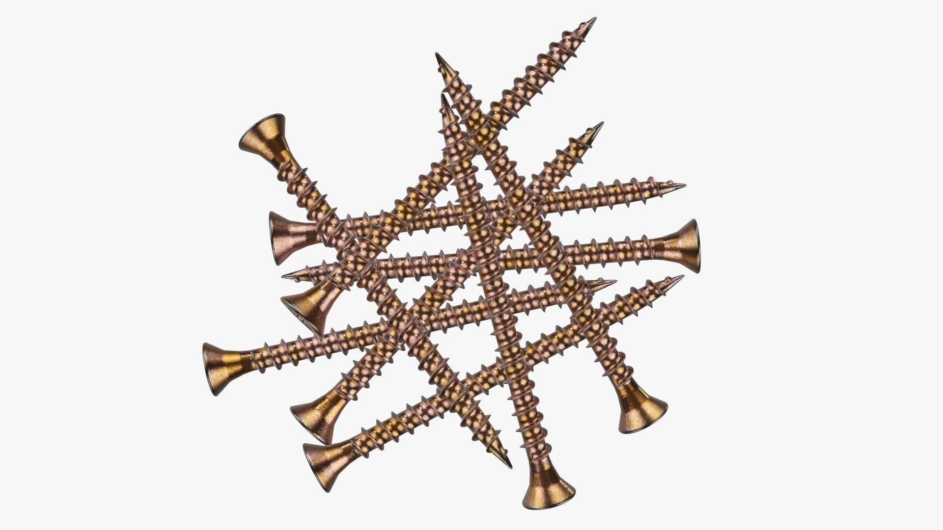 Wood metal screws 02 3D model_4