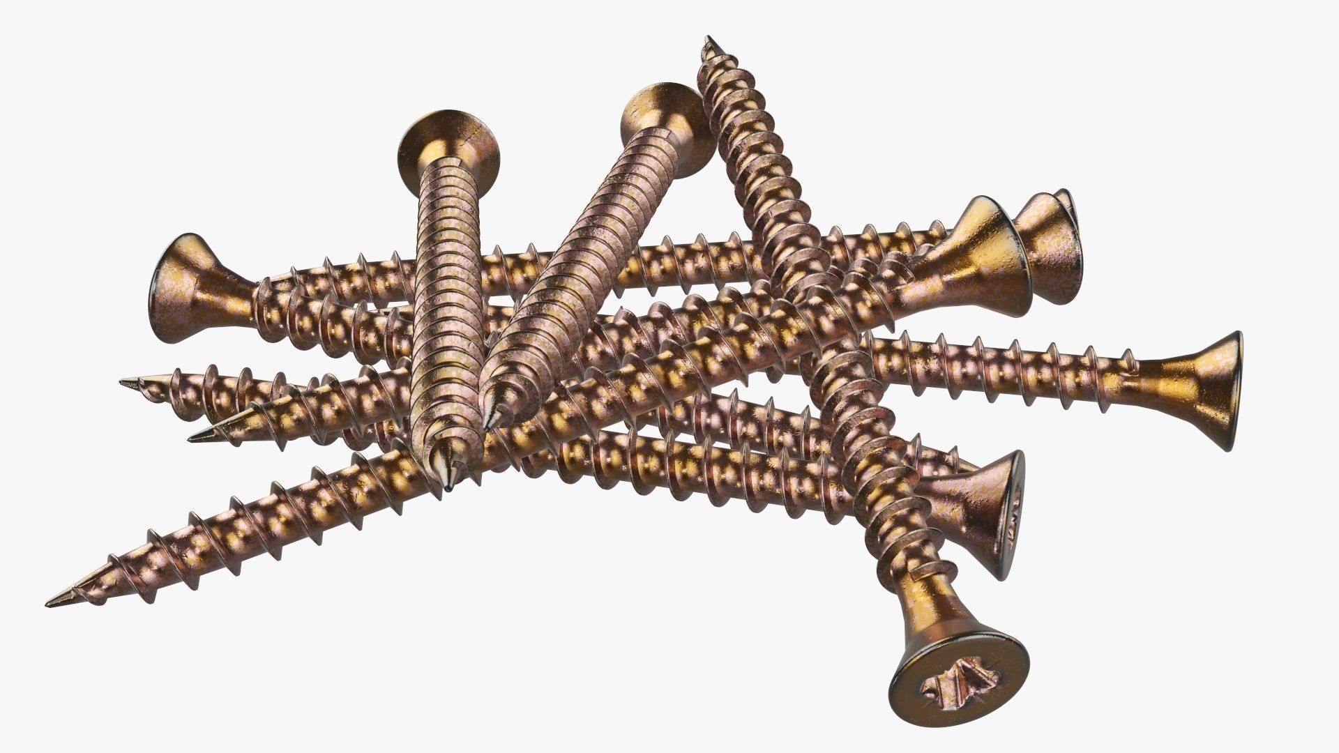 Wood metal screws 02 3D model_2