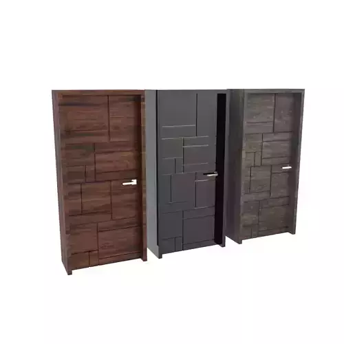 Hi-tech doors Low-poly 3D model