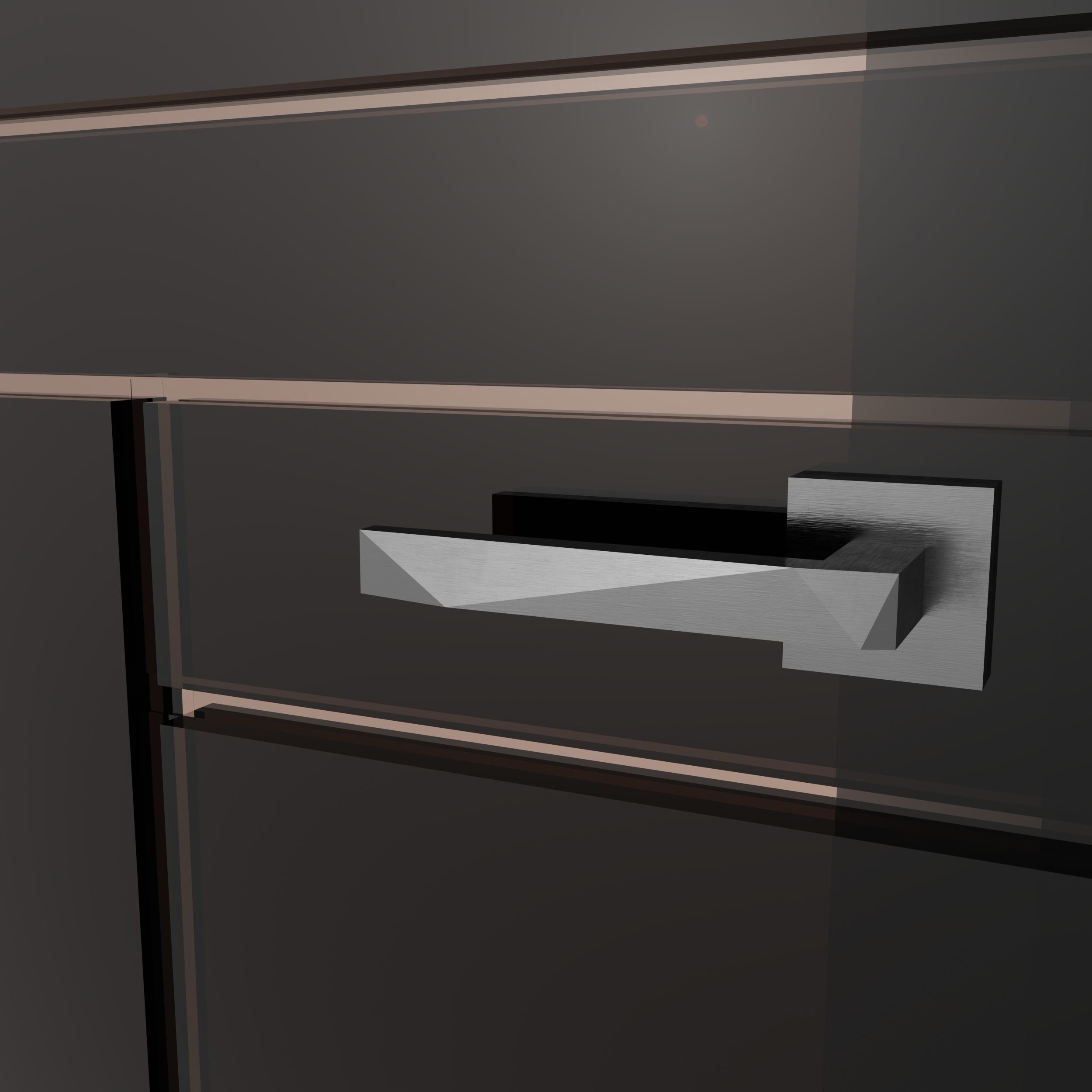 Hi-tech doors Low-poly 3D model_4
