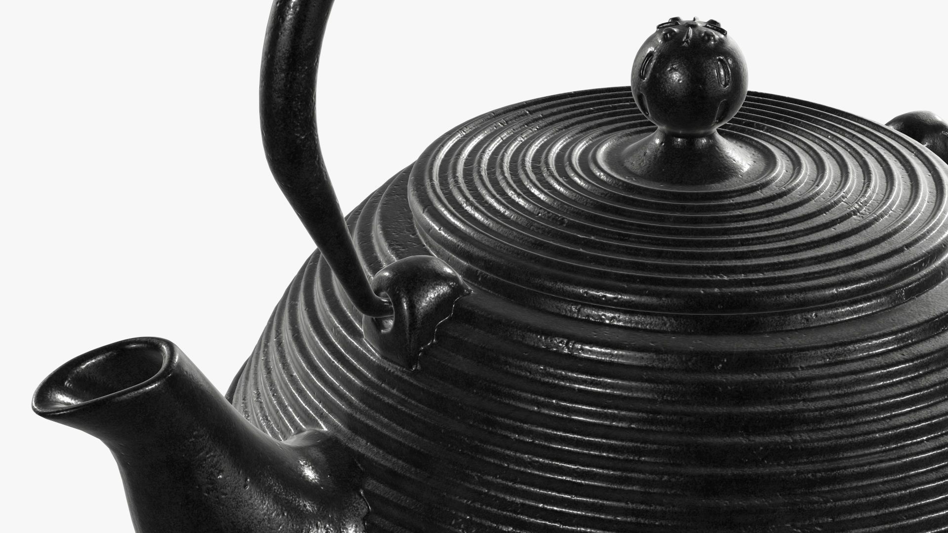 Chinese metal teapot 3D model CGTrader