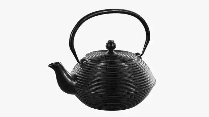 Chinese metal teapot 3D model