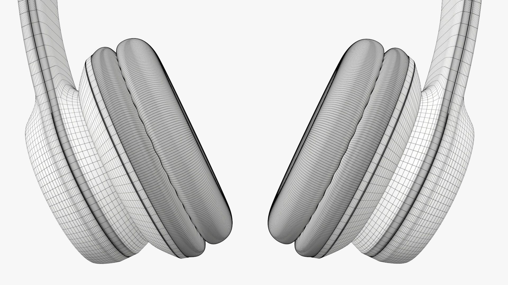 Bluetooth headphones blue 3D model_9