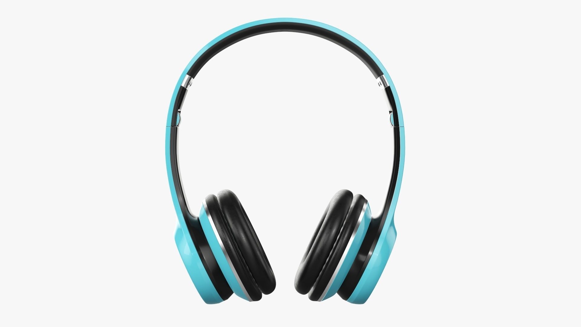 Bluetooth headphones blue 3D model_1