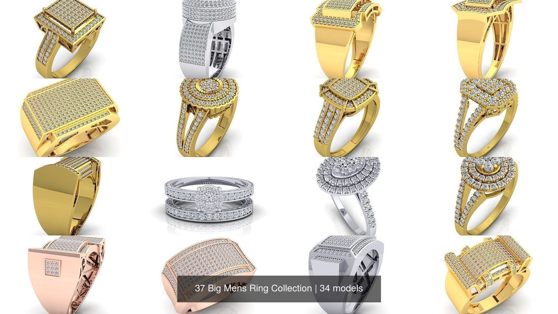 37 Big Mens Ring Collection _10