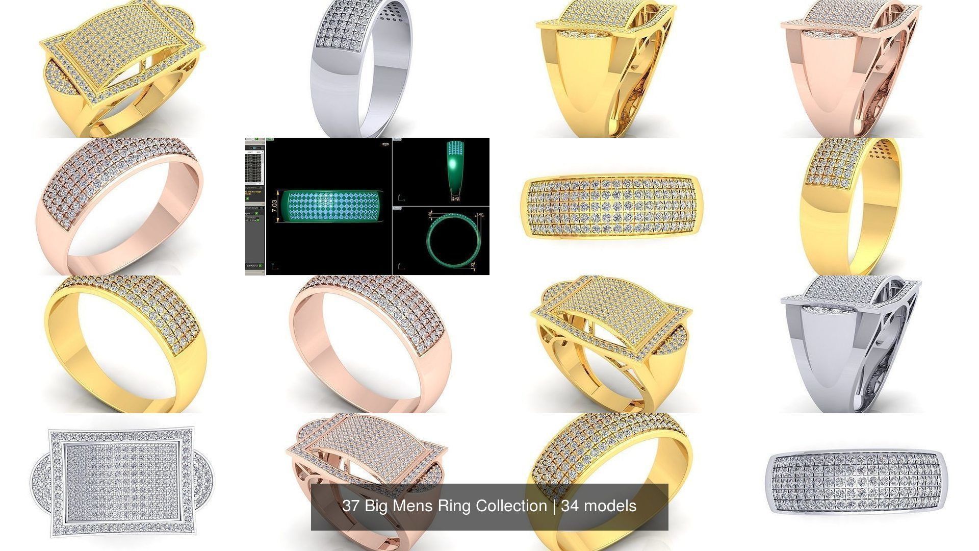 37 Big Mens Ring Collection _18
