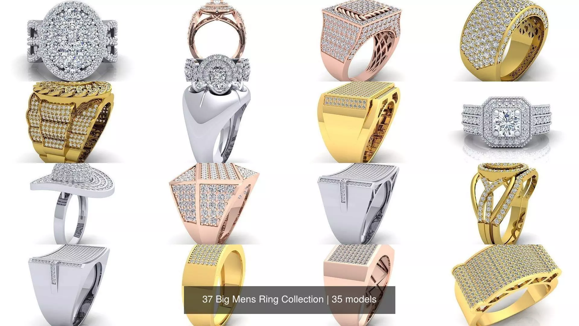 37 Big Mens Ring Collection _2