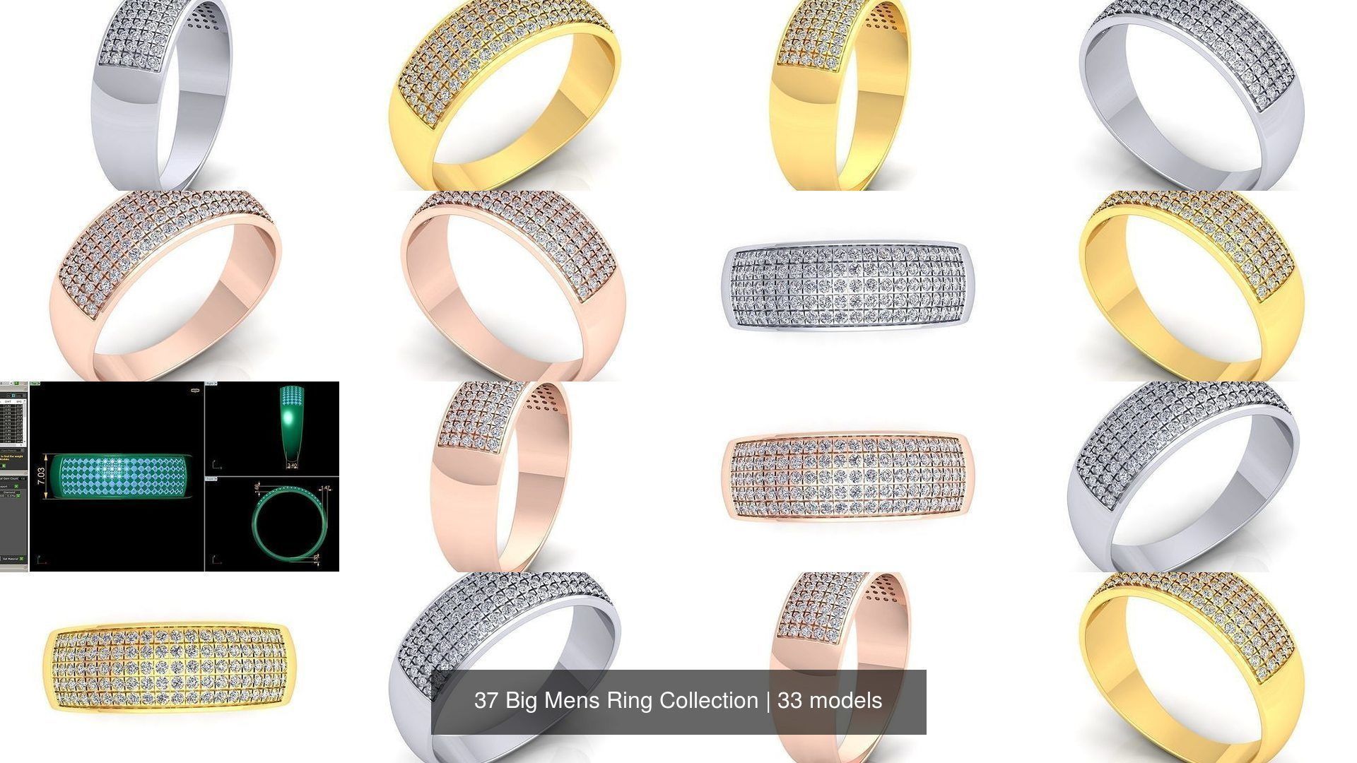 37 Big Mens Ring Collection _19