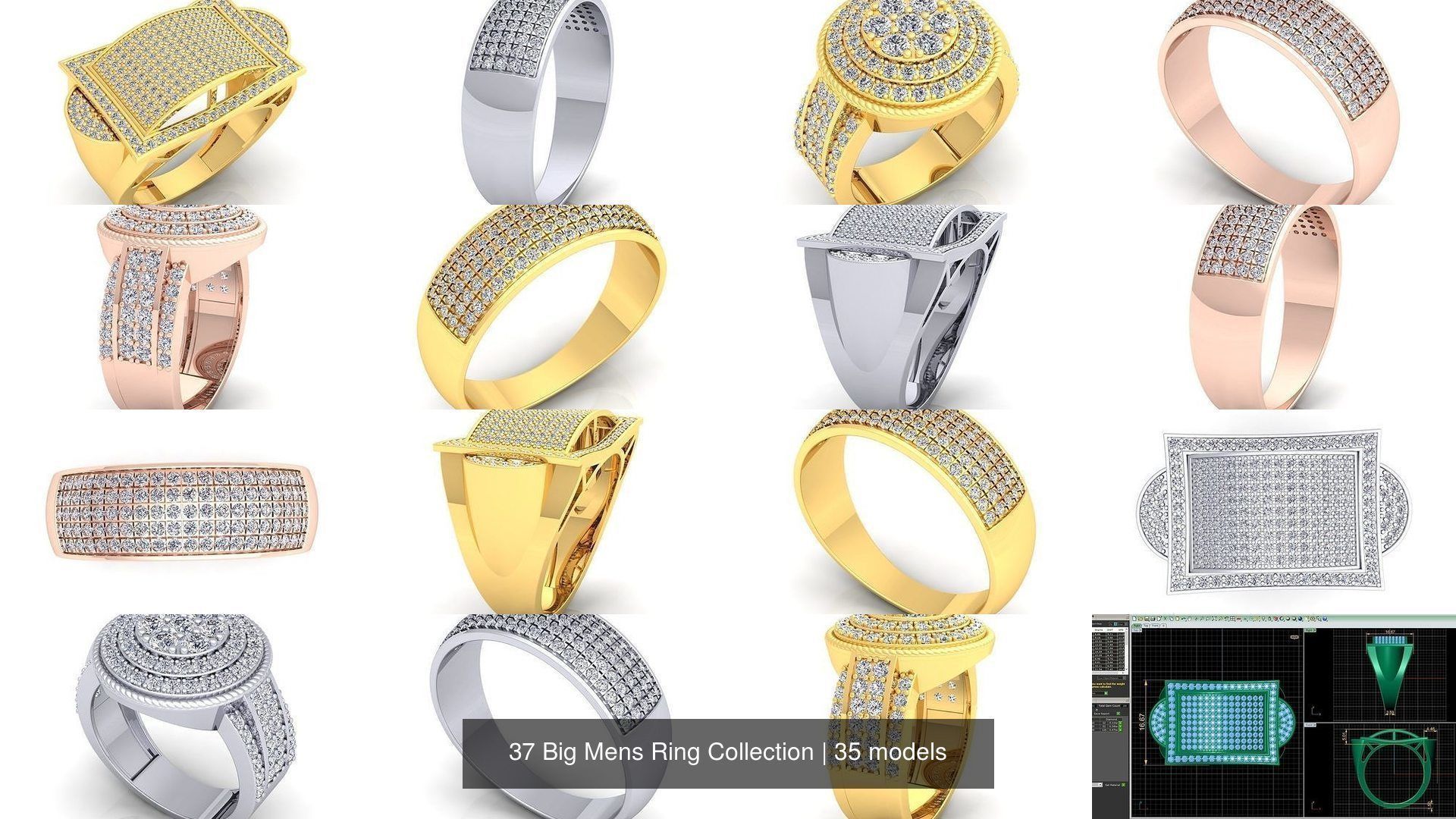 37 Big Mens Ring Collection _16