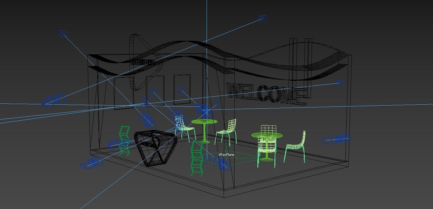 Exhibition Stall Low-poly 3D model_16