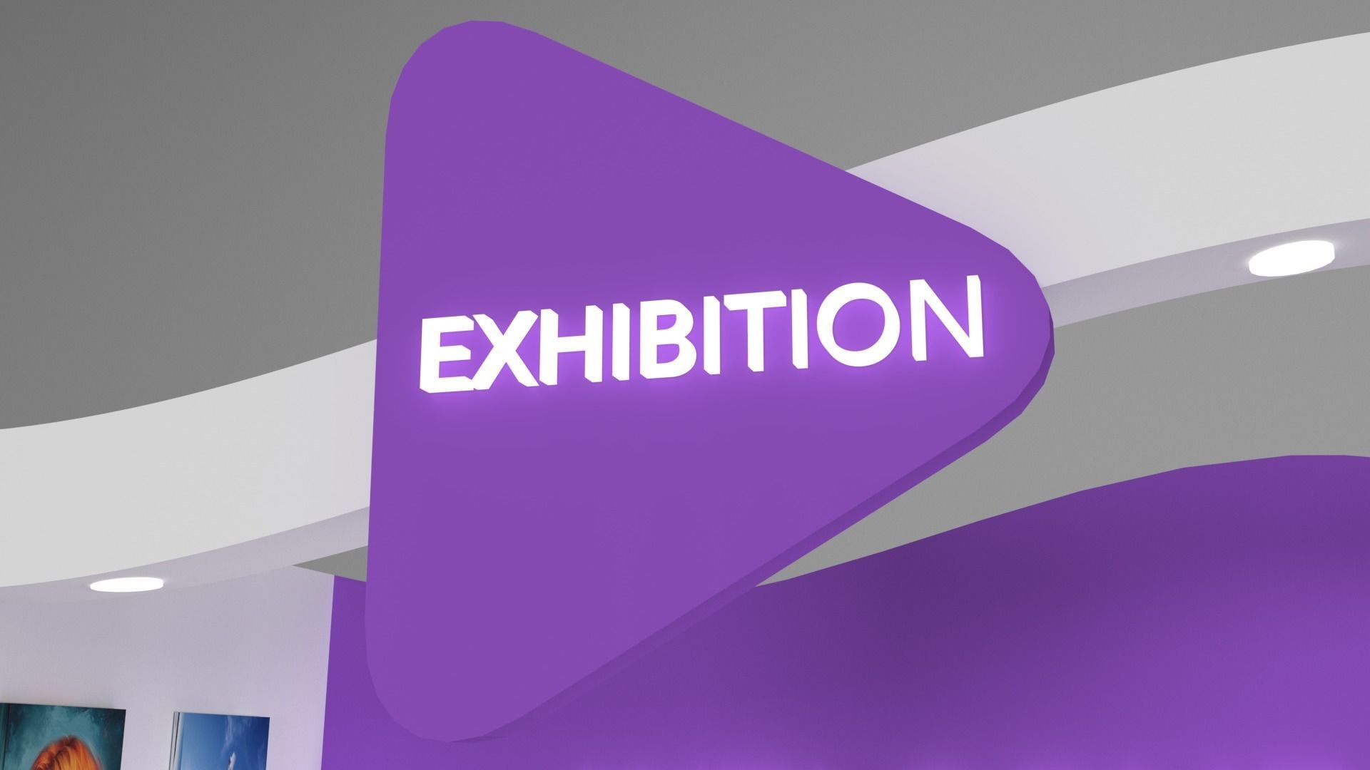 Exhibition Stall Low-poly 3D model_12