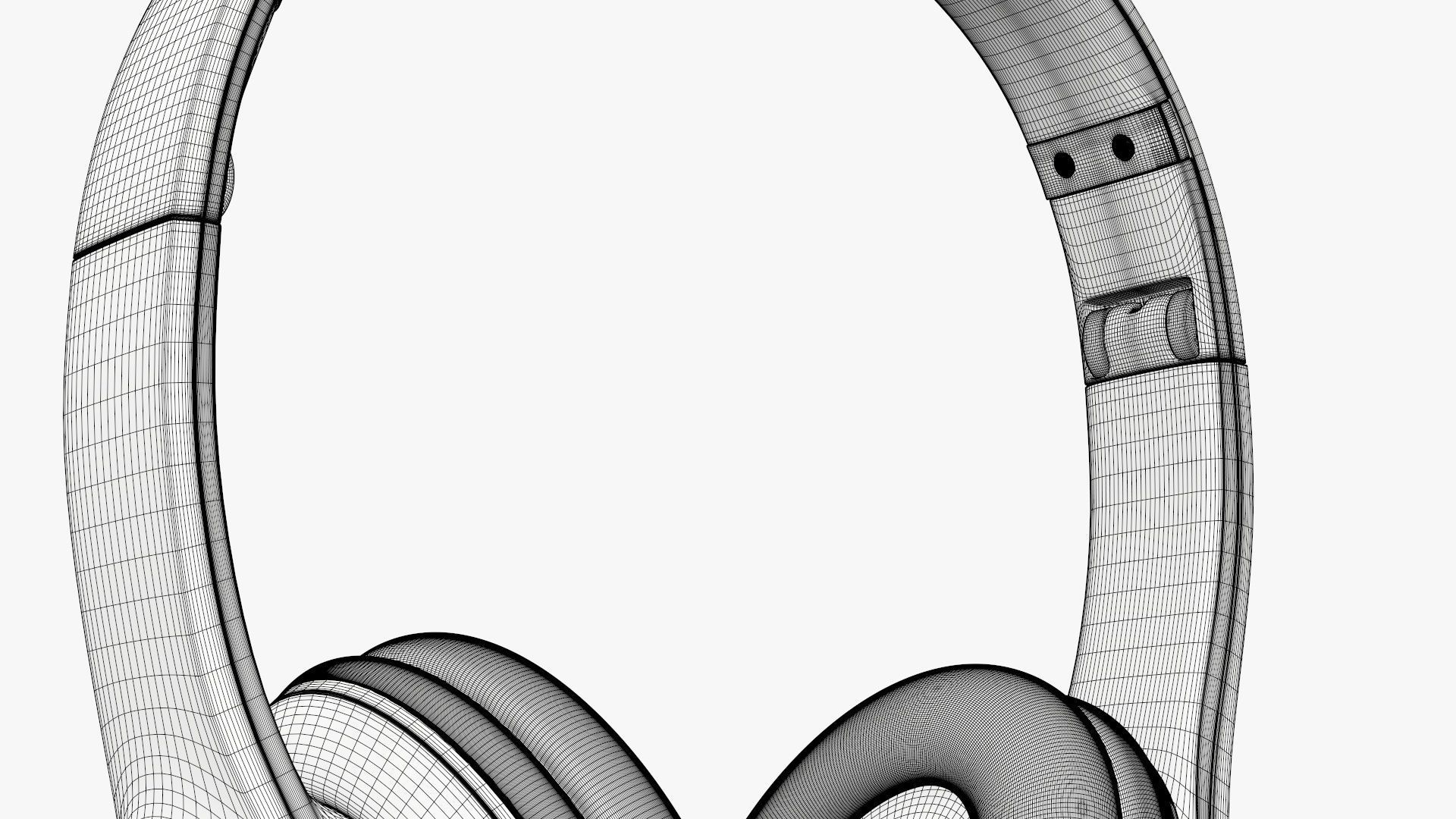 Bluetooth headphones black 3D model_8